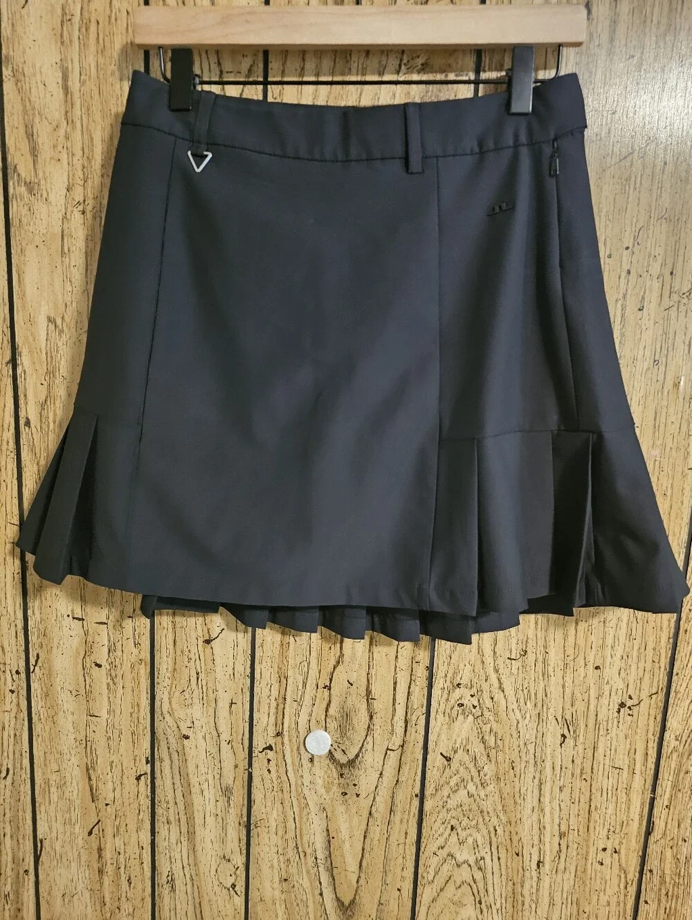 J. LINDEBERG Black Simina High Stretch Pleated Skirt - Small